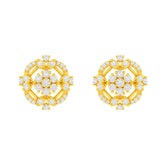 22k Yellow Cubic Zirconia Studs Fancy Earrings with gold weight of 4.82g
